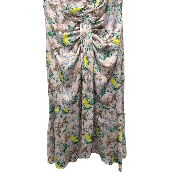 Cinq a Sept Walker Floral Midi Ruched Dress Size 10 NWT MSRP: $395 - Picture 10 of 13